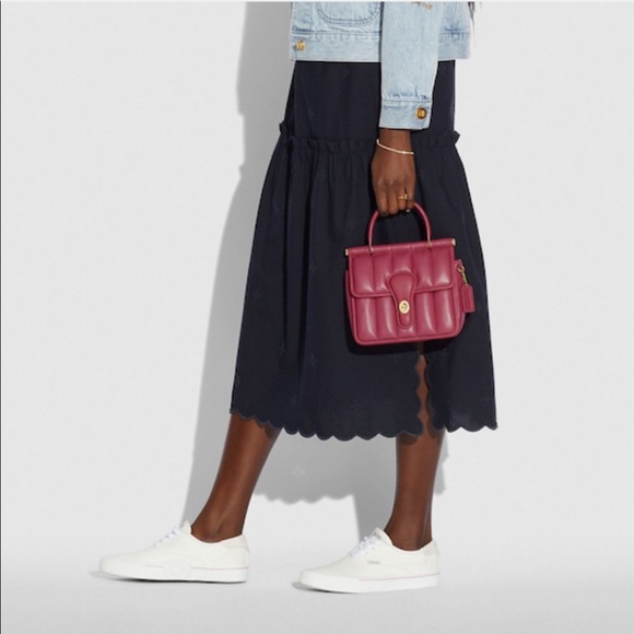 Coach Originals Turnlock Quilted Leather Channel Willis Top Handle 18 Bag - Picture 3 of 7